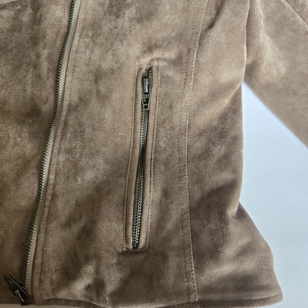 BLANKNYC Women's Taupe Suede Jacket.Size L - Picture 12 of 16